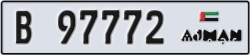 ajman - code - B - number -97772