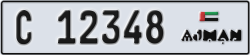 ajman - code - C - number -12348