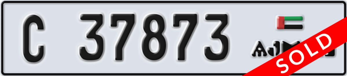 ajman License Plate Number 37873 Code C
