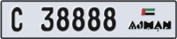 ajman - code - C - number -38888