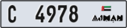 ajman - code - C - number -4978