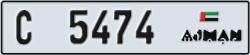 ajman - code - C - number -5474