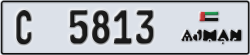 ajman - code - C - number -5813