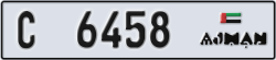 ajman - code - C - number -6458