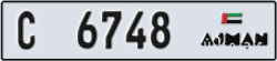 ajman - code - C - number -6748