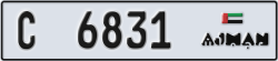 ajman - code - C - number -6831