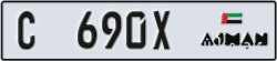 ajman - code - C - number -690X