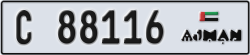 ajman - code - C - number -88116