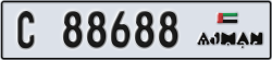 ajman - code - C - number -88688
