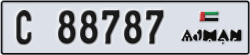ajman - code - C - number -88787