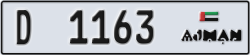 ajman - code - D - number -1163