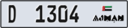 ajman - code - D - number -1304
