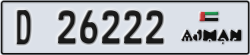 ajman - code - D - number -26222