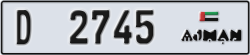 ajman - code - D - number -2745