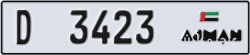 ajman - code - D - number -3423