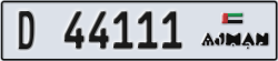 ajman - code - D - number -44111