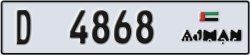 ajman - code - D - number -4868