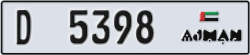 ajman - code - D - number -5398
