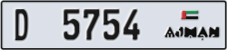 ajman - code - D - number -5675