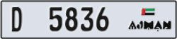 ajman - code - D - number -5836