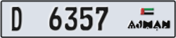 ajman - code - D - number -6357