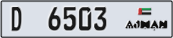 ajman - code - D - number -6503