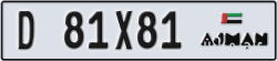 ajman - code - D - number -81X81