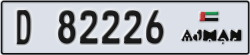 ajman - code - D - number -82226
