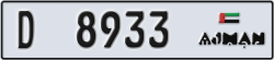 ajman - code - D - number -8854