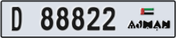 ajman - code - D - number -88822