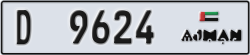 ajman - code - D - number -9624