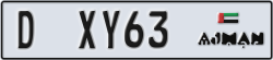 ajman - code - D - number -XY63