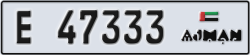 ajman - code - E - number -47333