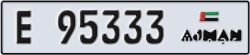 ajman - code - E - number -95333