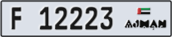 ajman - code - F - number -12223