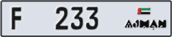 ajman - code - F - number -233