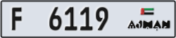 ajman - code - F - number -6119