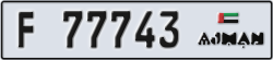ajman - code - F - number -77743