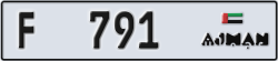 ajman - code - F - number -791