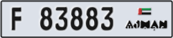 ajman - code - F - number -83883