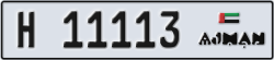 ajman - code - H - number -11034