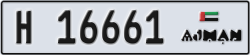 ajman - code - H - number -16661