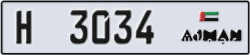 ajman - code - H - number -3034