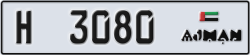 ajman - code - H - number -3080