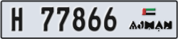 ajman - code - H - number -77787