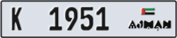 ajman - code - K - number -1872