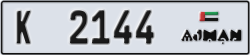 ajman - code - K - number -2144