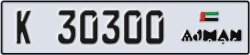 ajman - code - K - number -30300