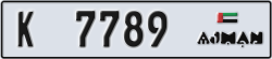 ajman - code - K - number -7710