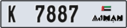 ajman - code - K - number -7808